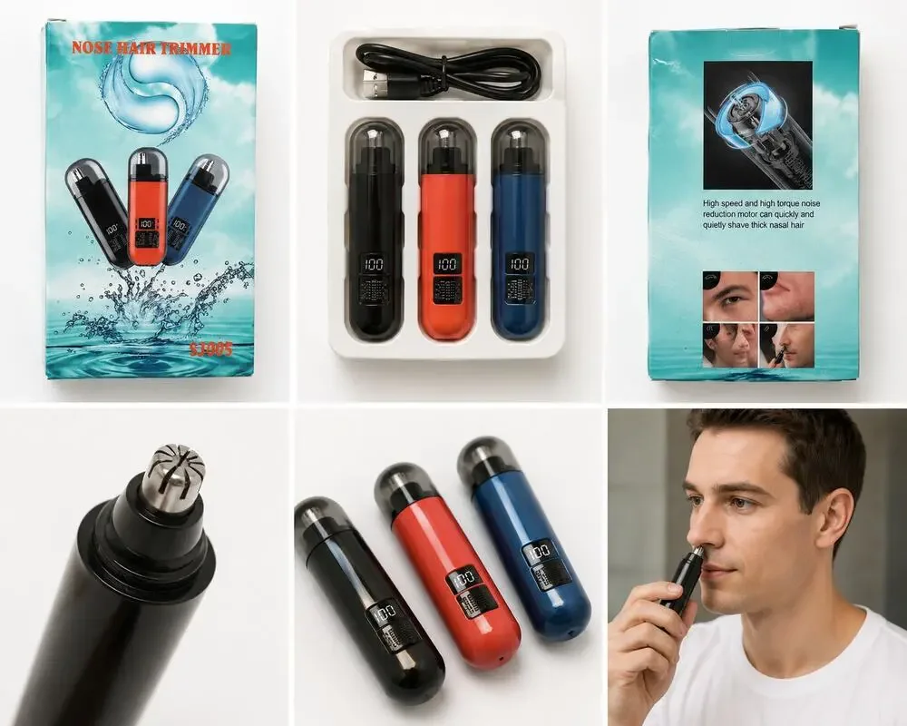 Nose Hair Trimmer – Rechargeable Electric Grooming Tool